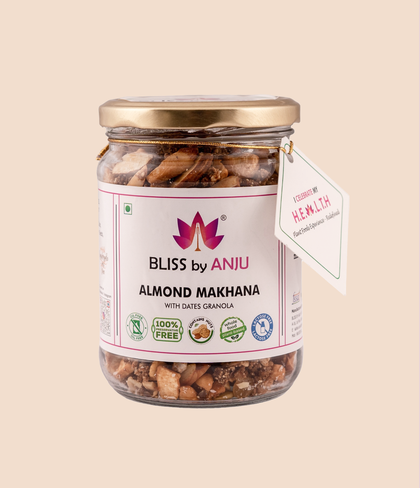 Almond Makhana Granola with Dates