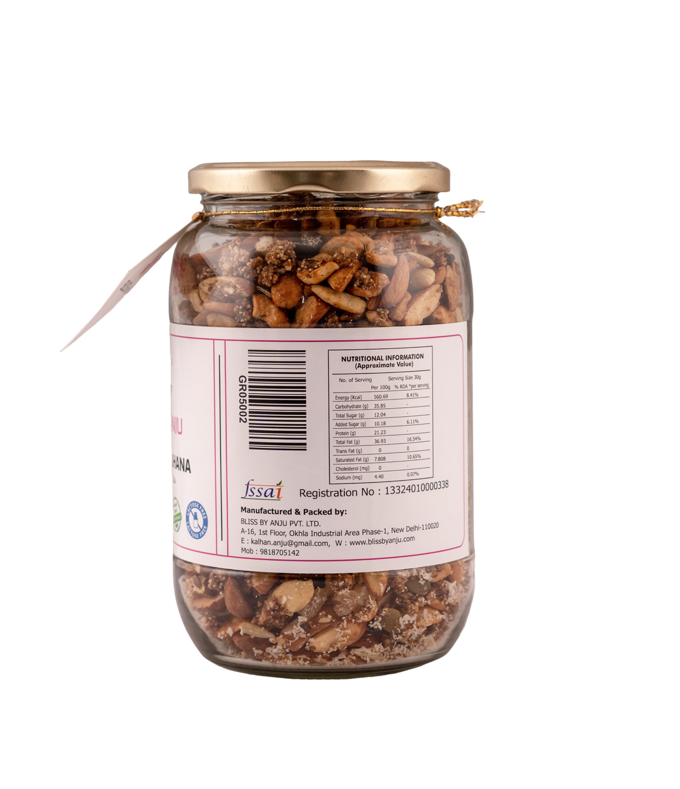 Almond Makhana Granola with Dates