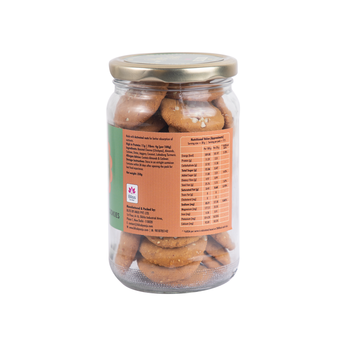 ALMOND PROTEIN COOKIES WITH TURMERIC (BIG)