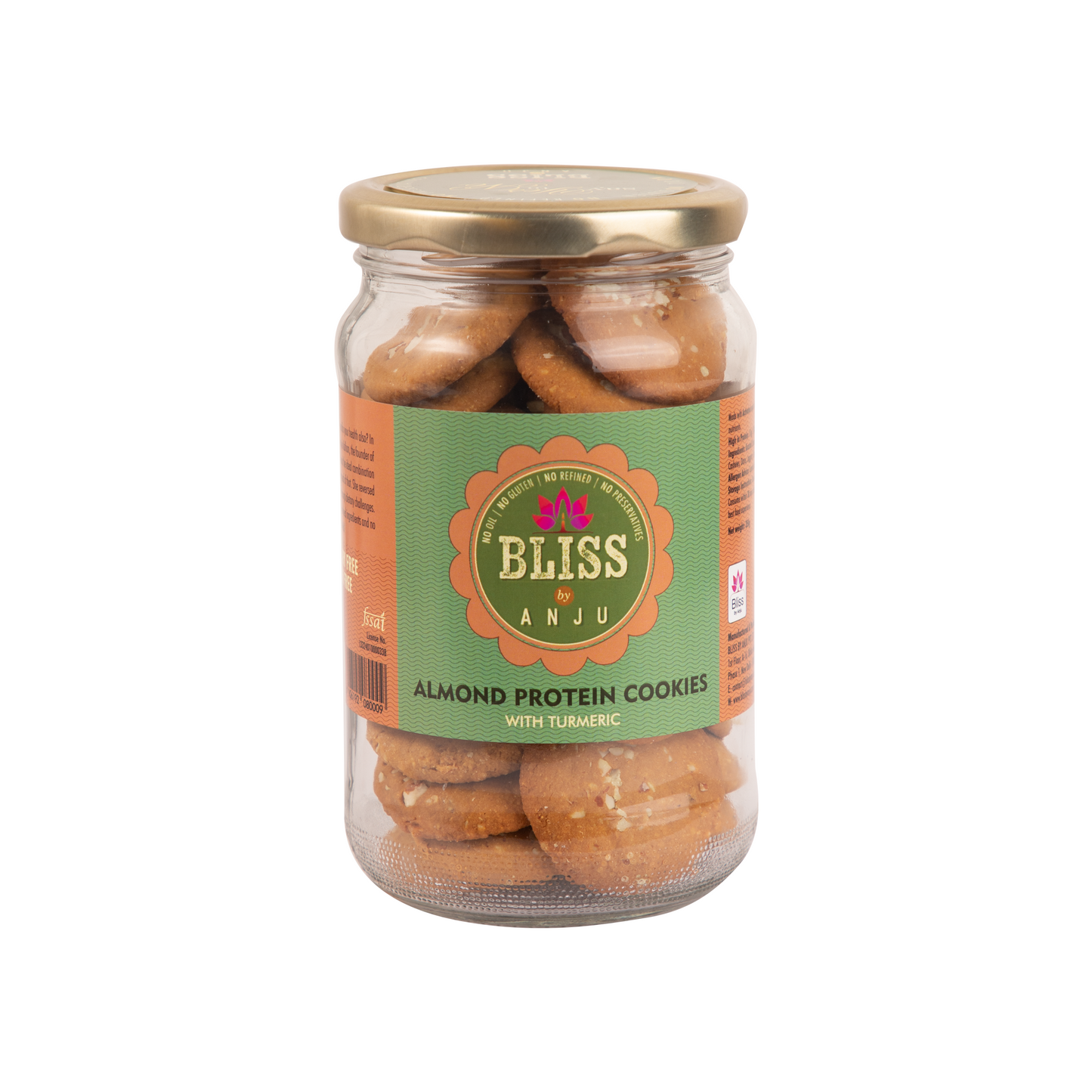 ALMOND PROTEIN COOKIES WITH TURMERIC (BIG)