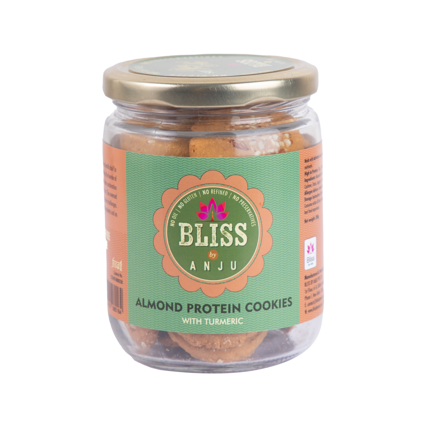 ALMOND PROTEIN COOKIES WITH TURMERIC (SMALL)