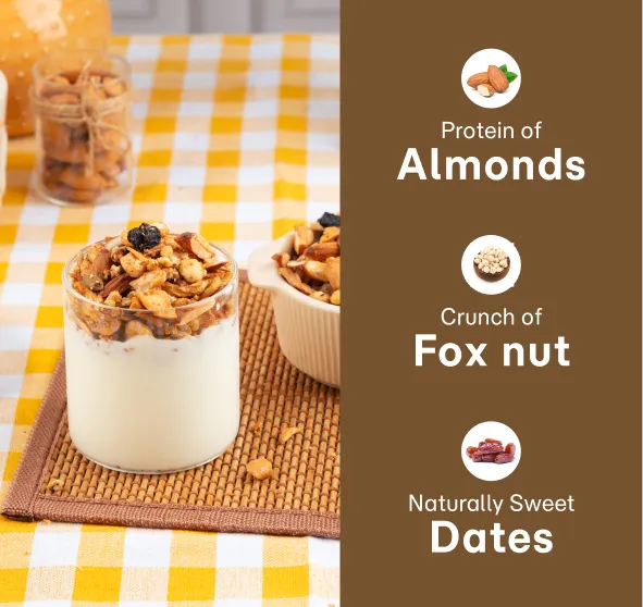 Almond Makhana Granola with Dates (Small)