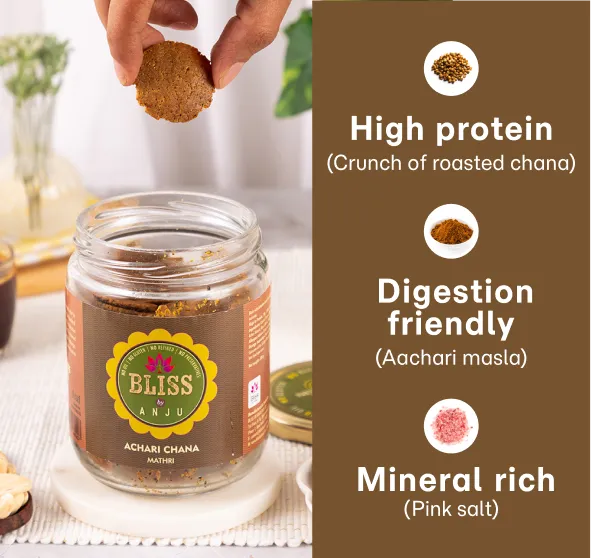 Almond Biscotti Nut Based 200g + Achari Channa Mathri 200g