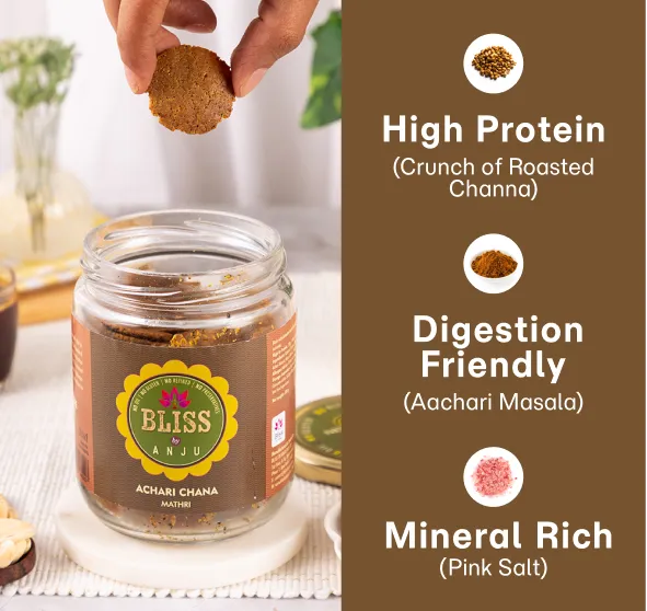 Almond Biscotti Nut Based 200g + Achari Channa Mathri 200g