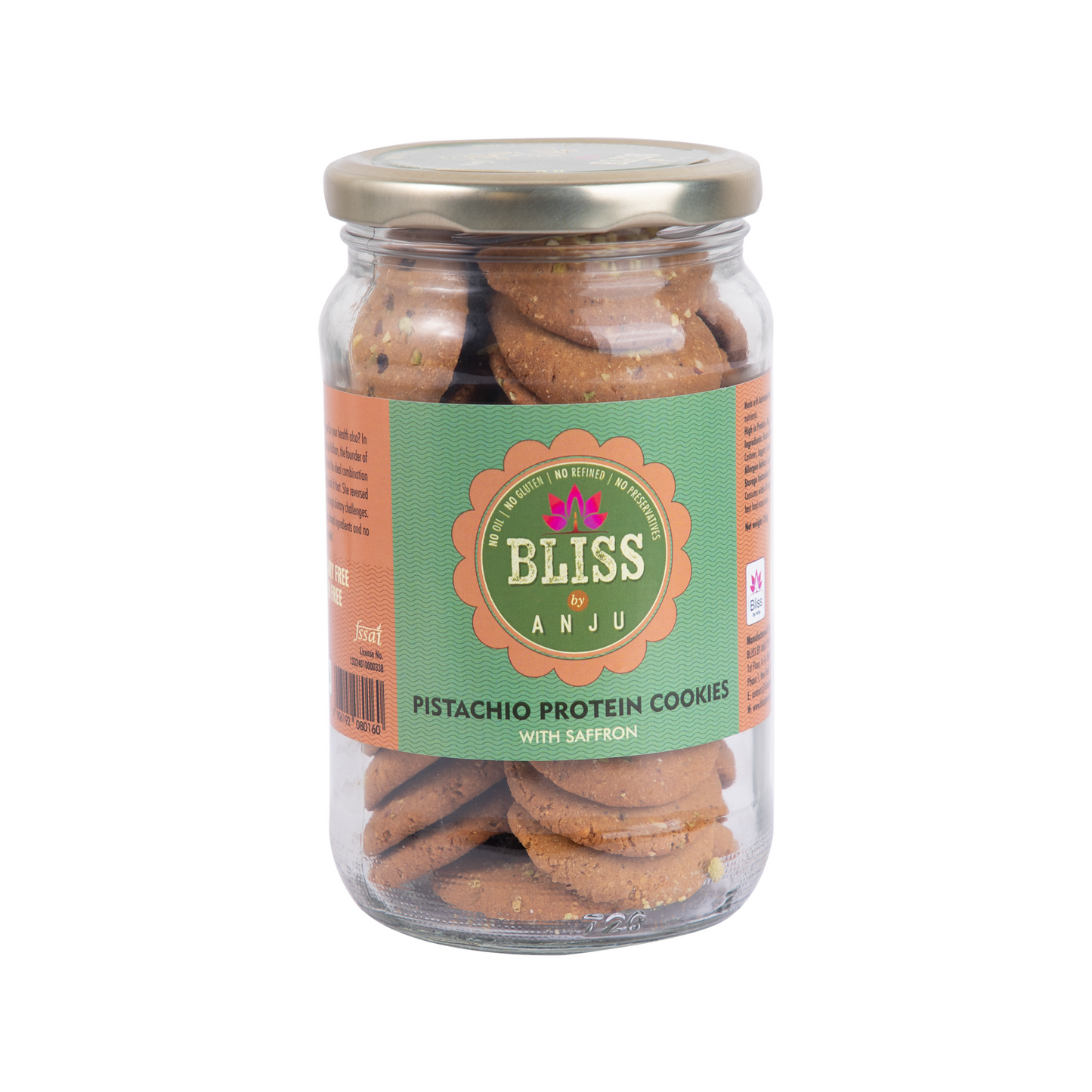 PISTACHIO PROTEIN COOKIES WITH SAFFRON (BIG)