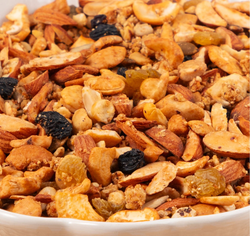 Almond Makhana Granola with Dates 250g + Omega 3 Nuts & Seeds Trail Mix 250g