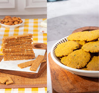 Almond Biscotti Nut Based 200g + Makhana Kalonji Mathri 150g