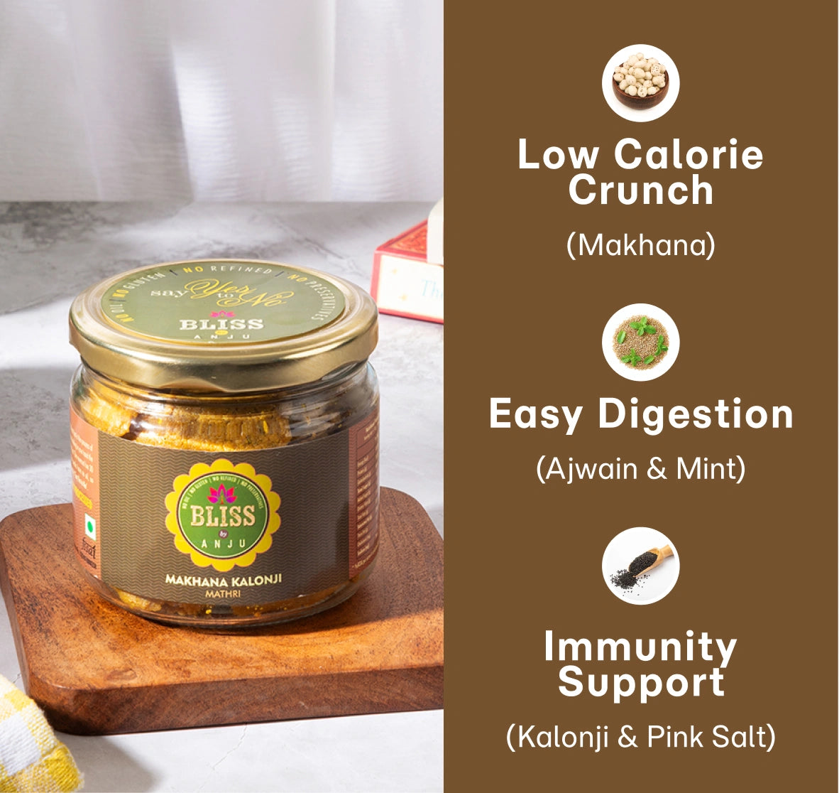 Almond Biscotti Nut Based 200g + Makhana Kalonji Mathri 150g