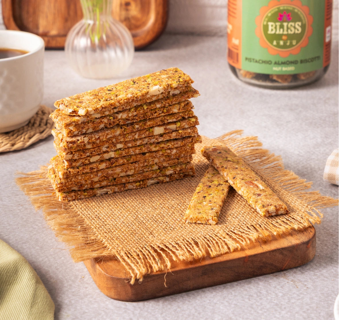 Pistachio Almond Biscotti Nut Based