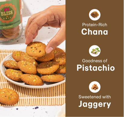 Channa Sattu Pistachio Protein Cookies (Small)