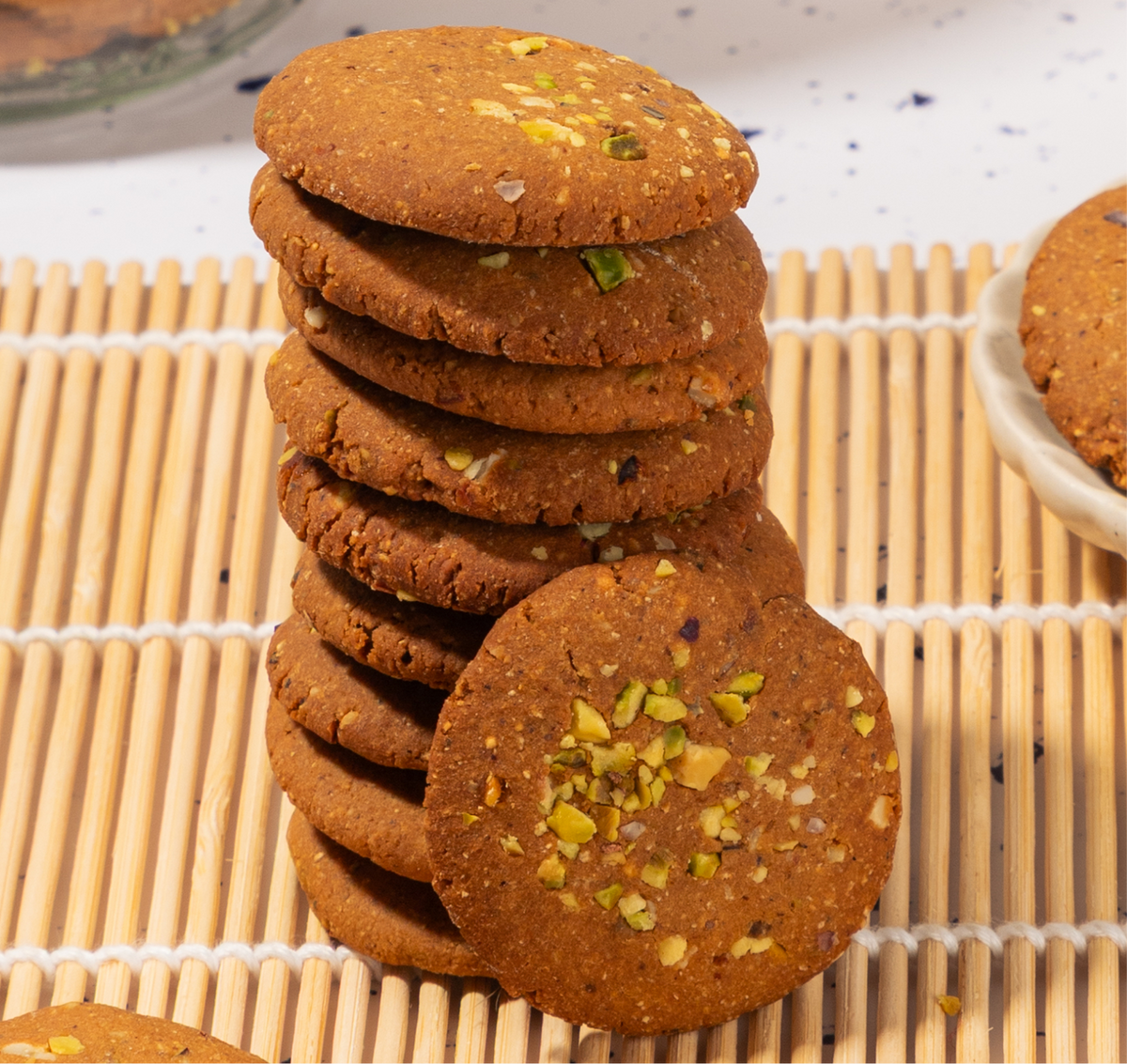 Channa Sattu Pistachio Protein Cookies (Big)