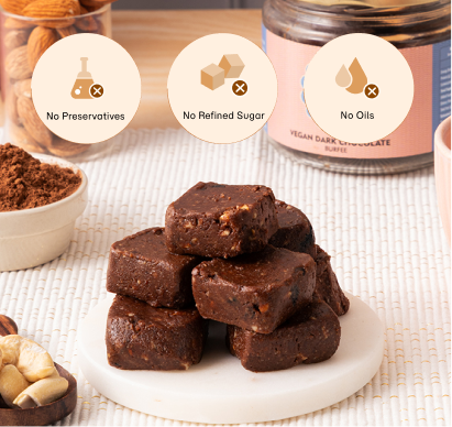 Vegan Dark Chocolate Burfee